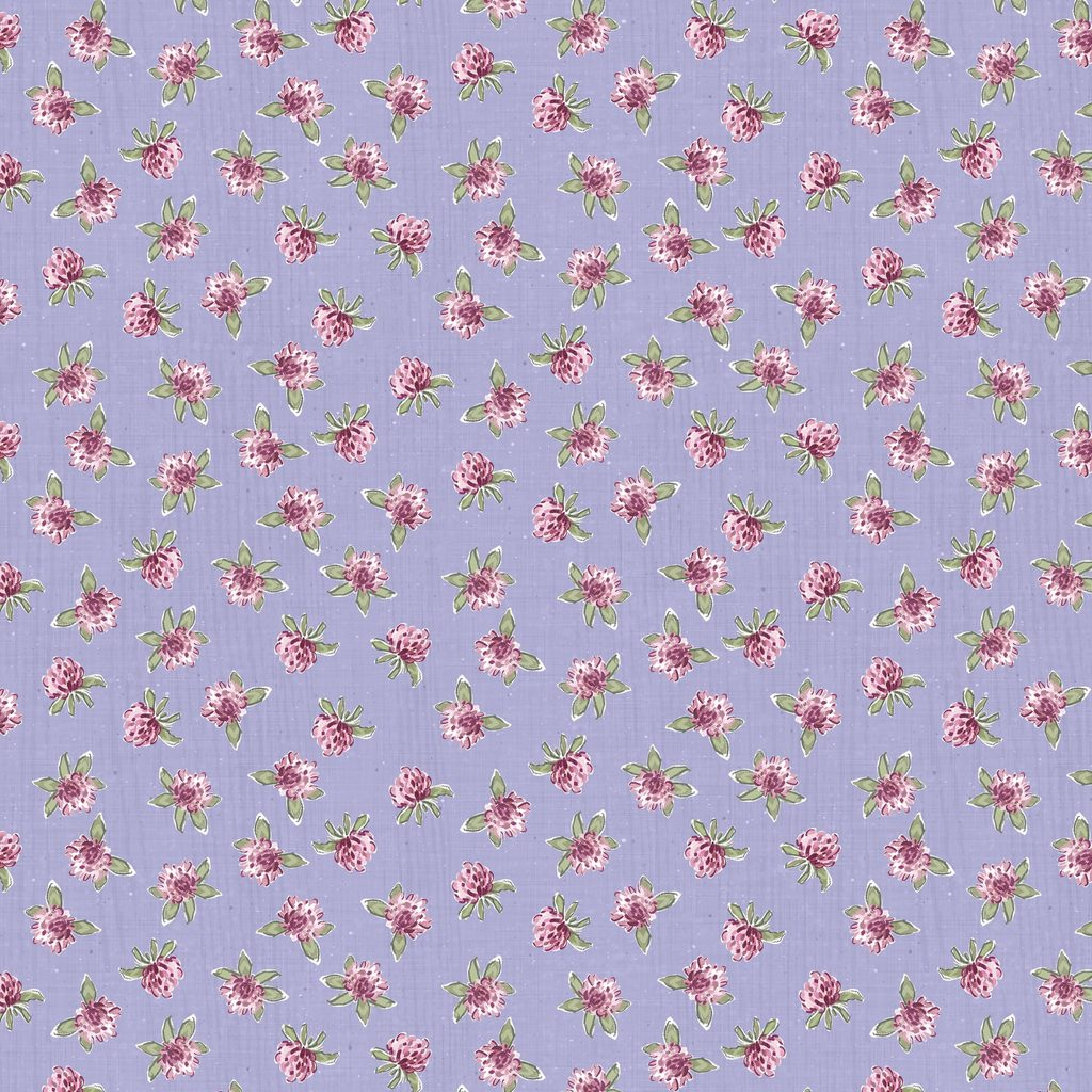 [W115-006-416] W115-006-416 / Pink Floral Toss-Purple