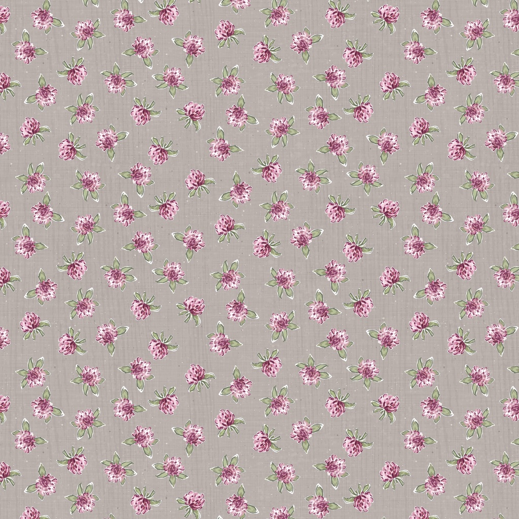 [W115-006-716] W115-006-716 / Pink Floral Toss-Gray