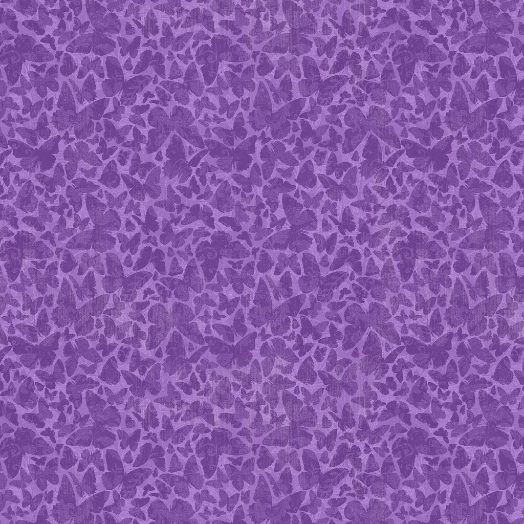 [W130-010-430] W130-010-430 / Butterfly Silhouette-Purple