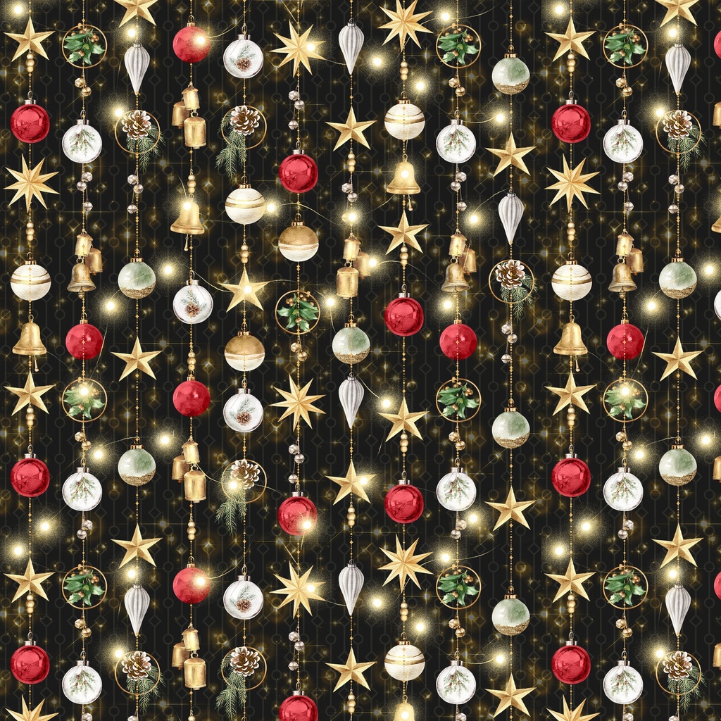 W130-018-723 / Jingle Bells - Black