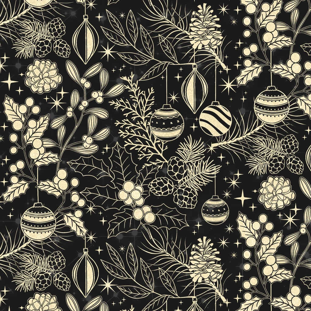 W130-021-700 / Warmth and Cheer - Black