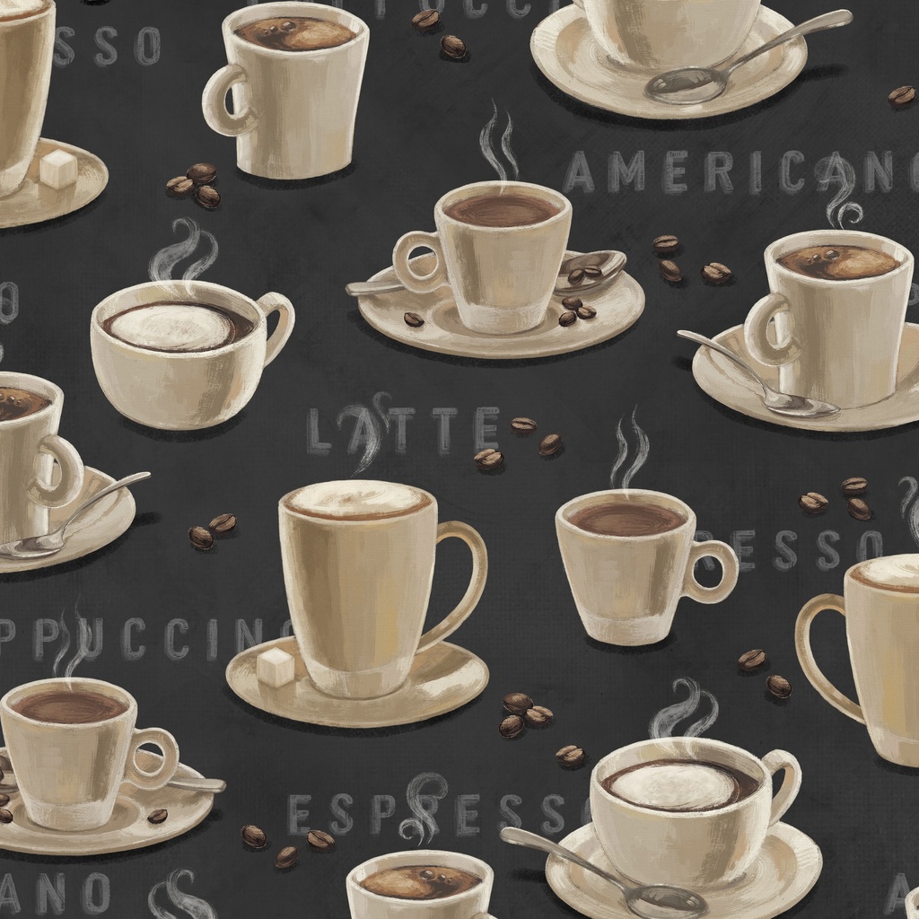 [W135-003-700] W135-003-700 / Coffee Cups-Black