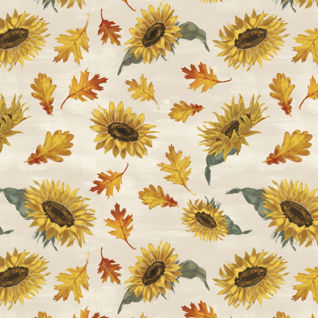 W135-013-023 / Sunflower Toss - Cream