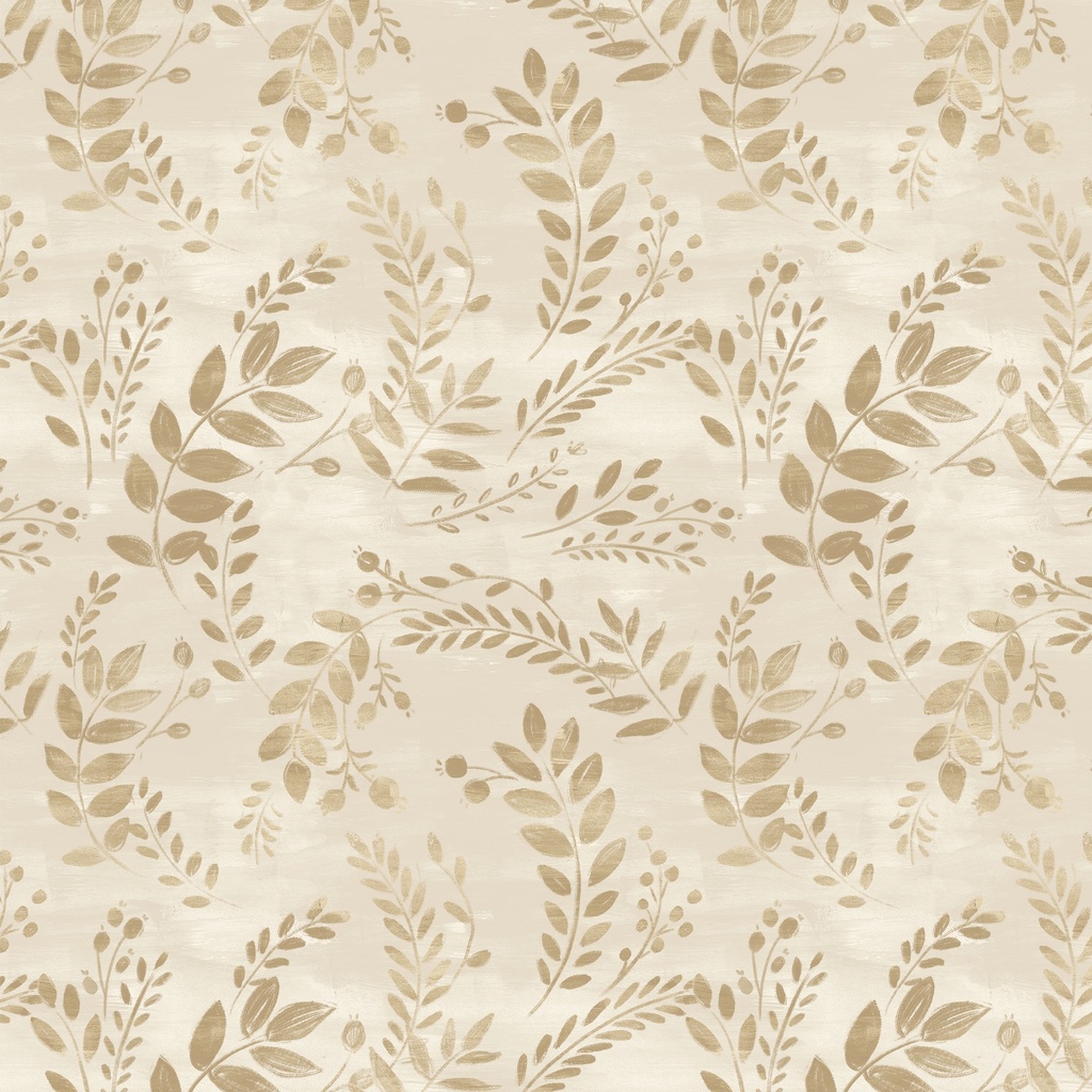 [W135-015-051] W135-015-051 / Tonal Leaves - Cream