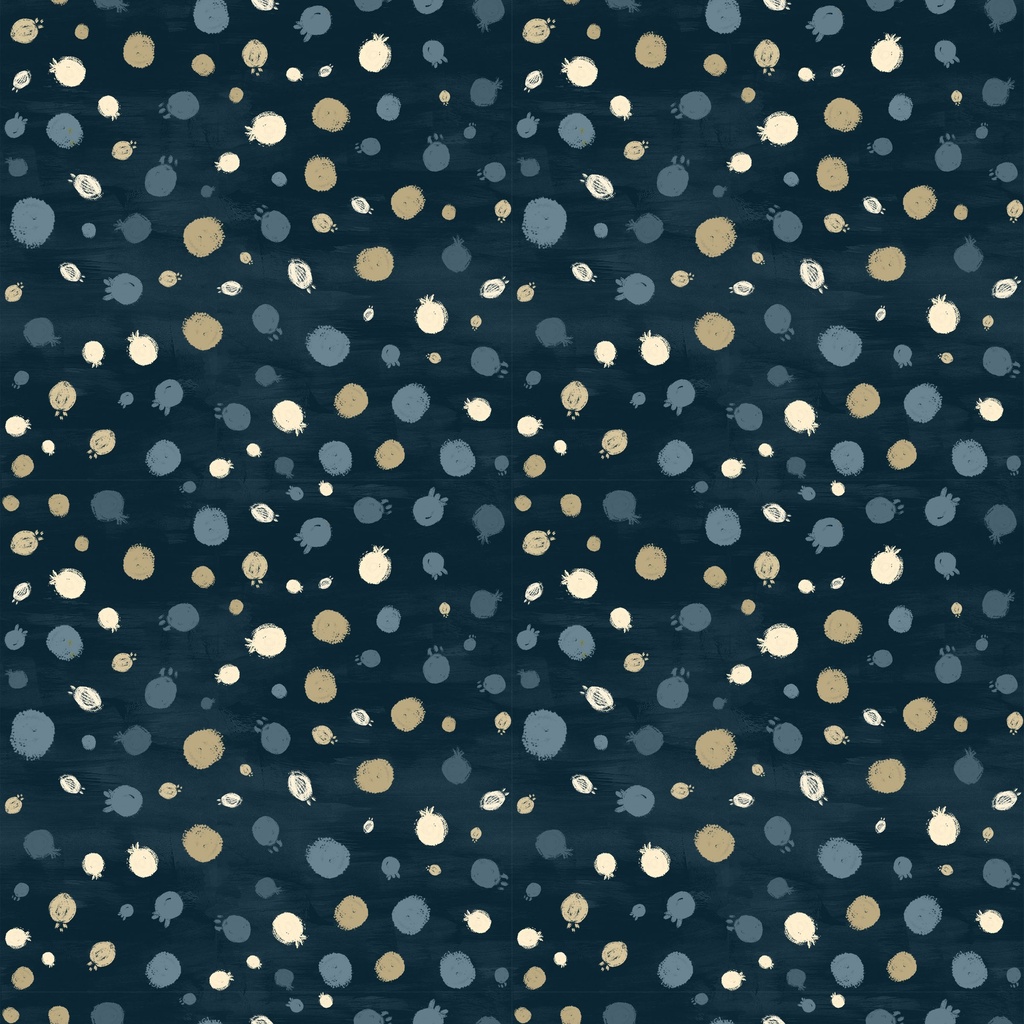 [W135-016-550] W135-016-550 / Berries - Navy