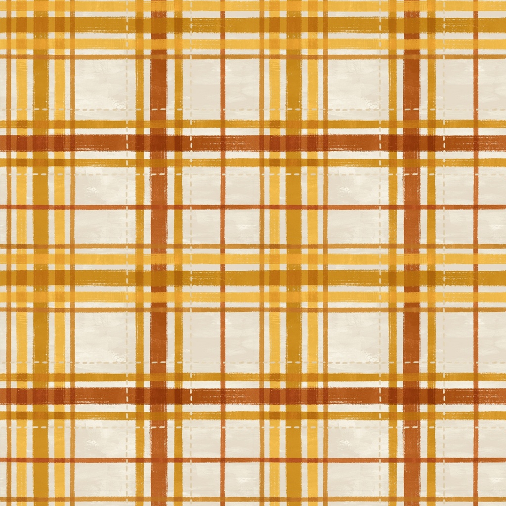 [W135-017-022] W135-017-022 / Plaid - Cream/Yellow