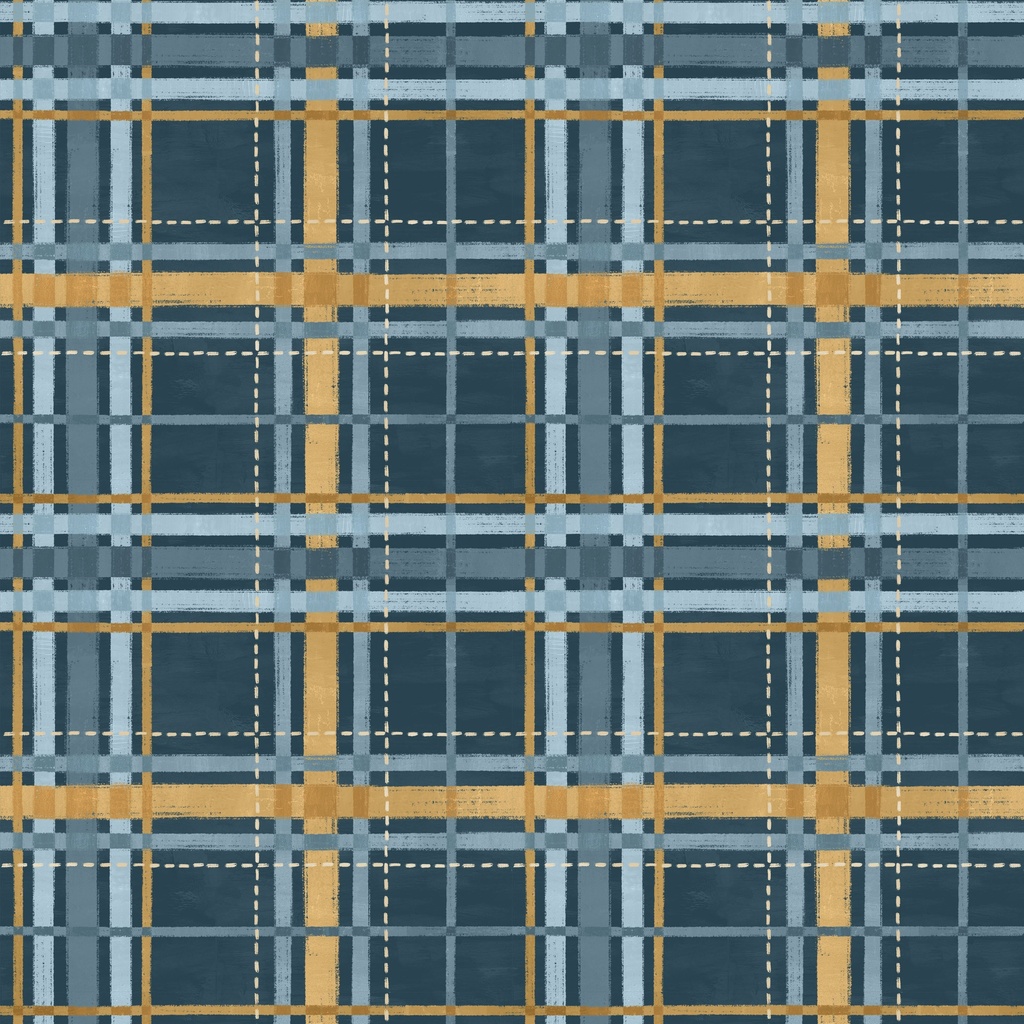 [W135-017-552] W135-017-552 / Plaid - Blue