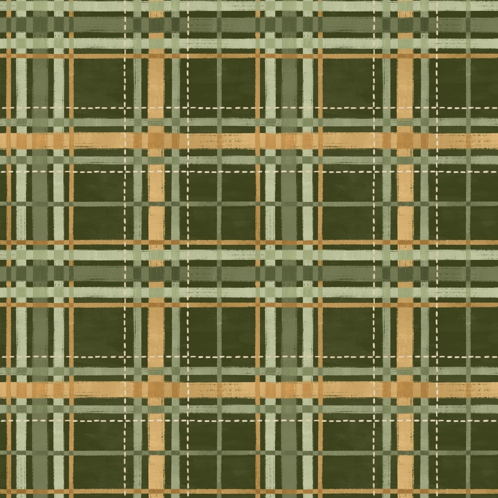 [W135-017-662] W135-017-662 / Plaid - Green