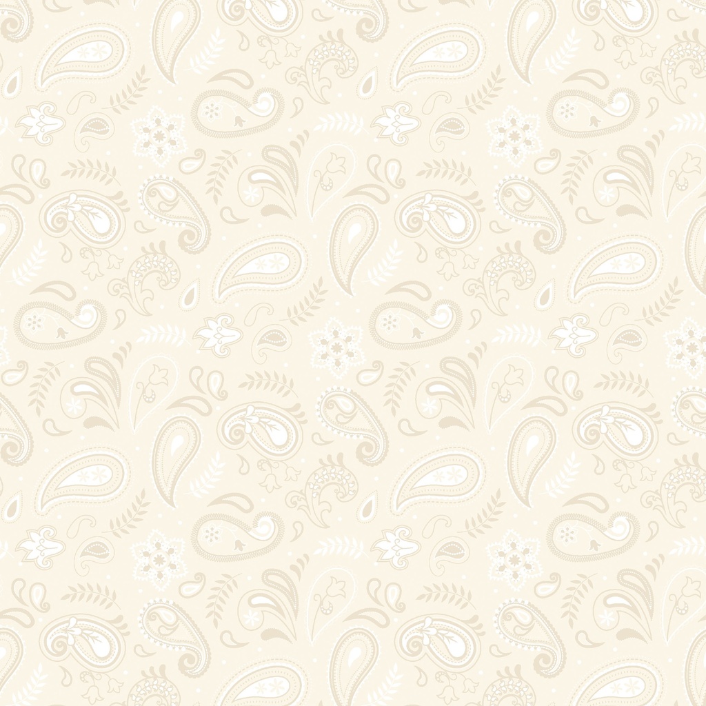 [W140-007-025] W140-007-025 / Paisley-Cream