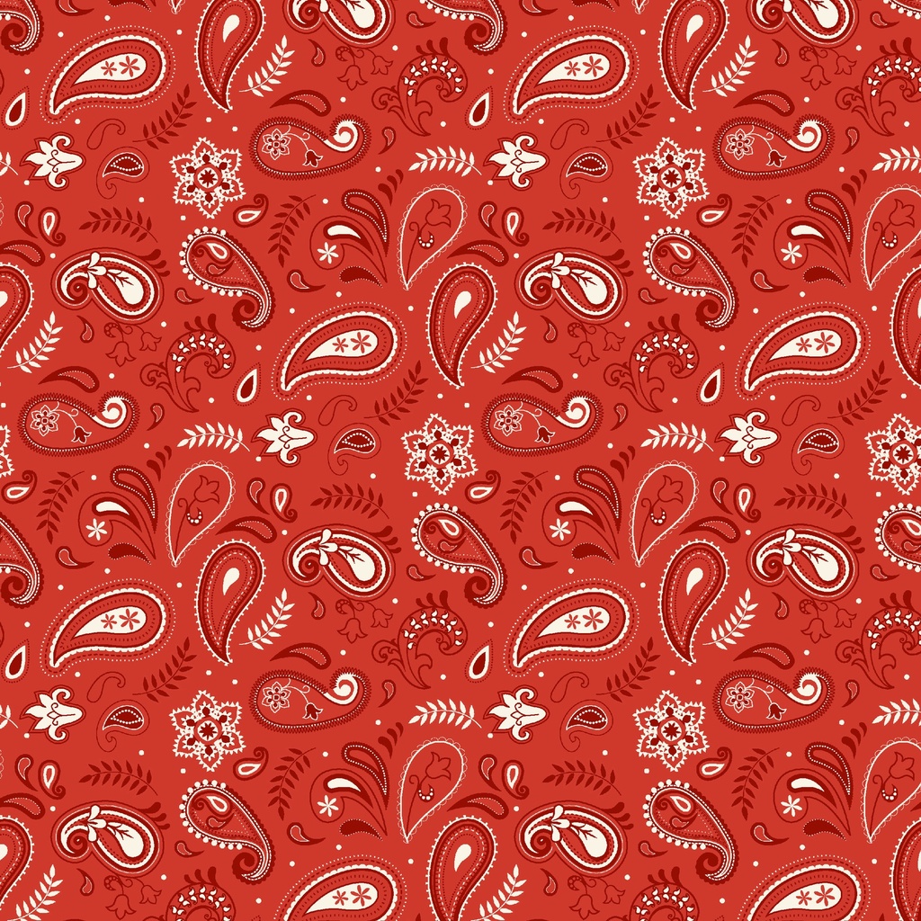 [W140-007-303] W140-007-303 / Paisley-Red
