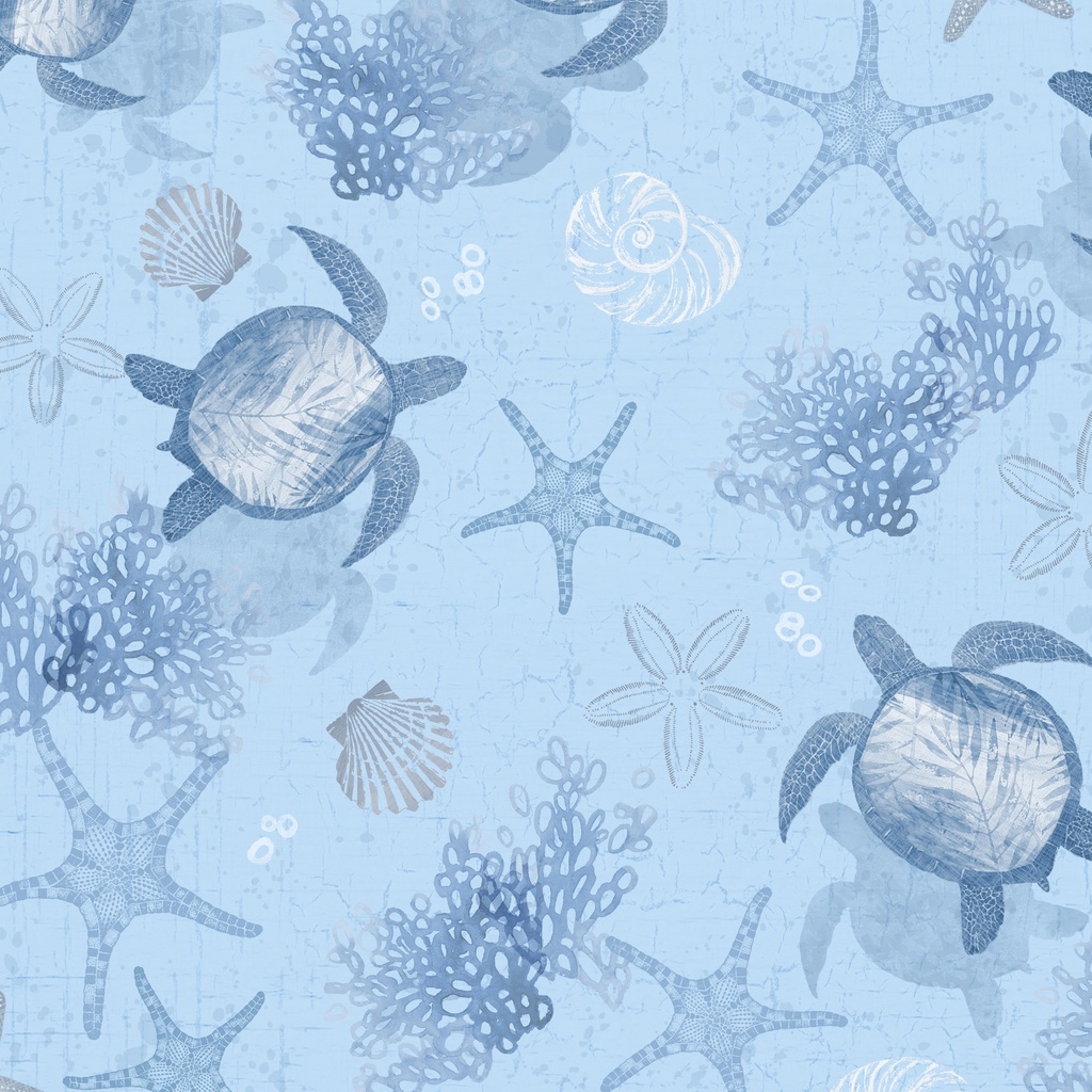 [W145-003-517] W145-003-517 / Sea Creatures-Blue