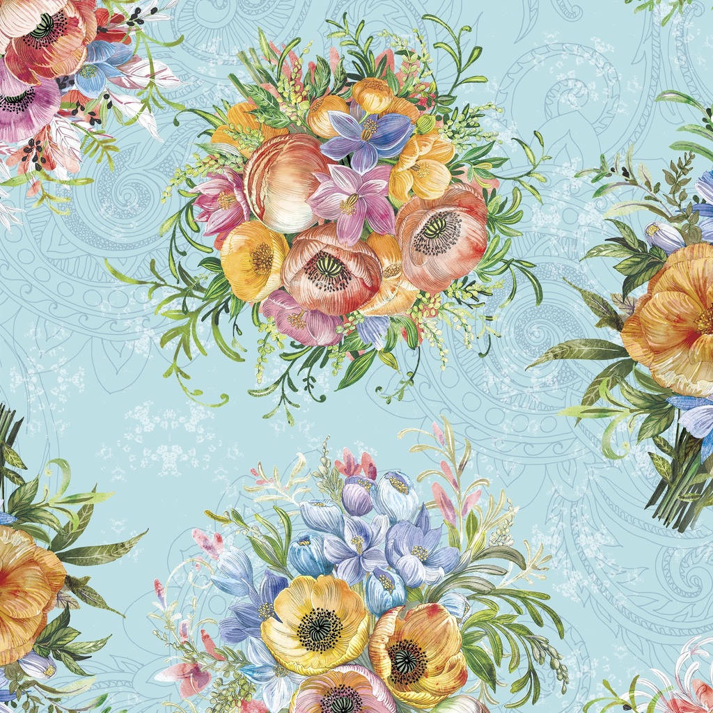 W150-004-515 / Bouquet Toss - Blue