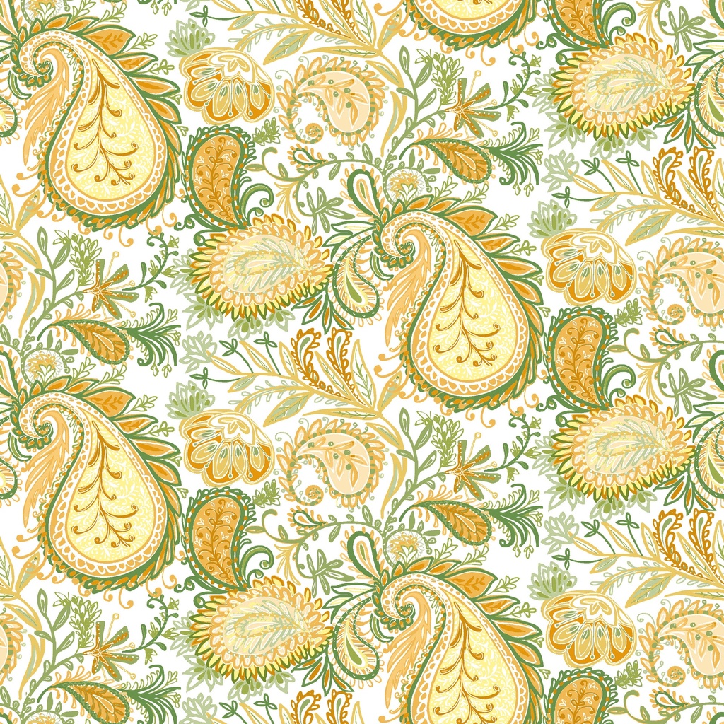 [W150-007-026] W150-007-026 / Paisley - Yellow