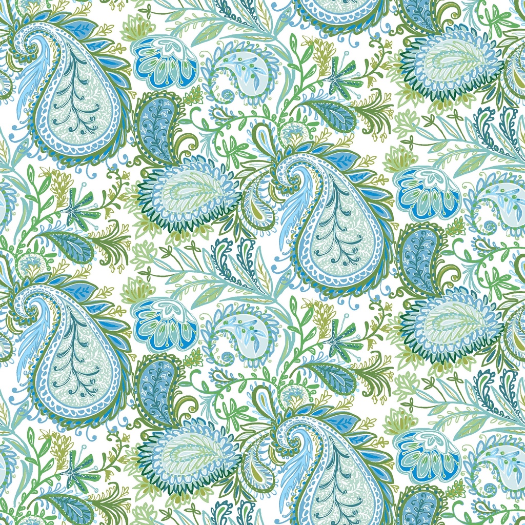 W150-007-056 / Paisley - Blue