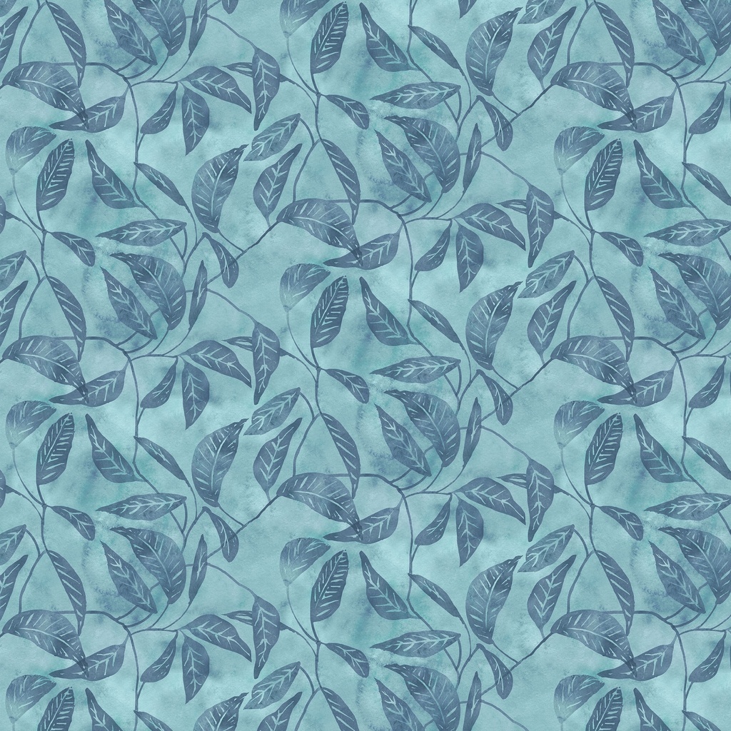 W150-008-527 / Leaves - Blue