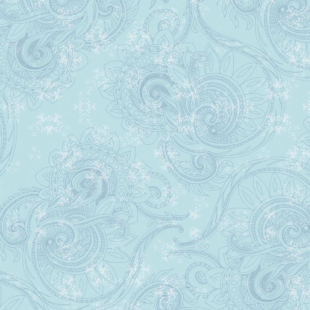 [W150-009-517] W150-009-517 / Paisley Texture - Blue