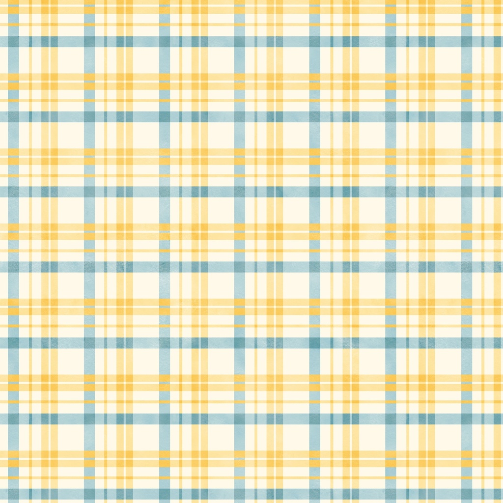 [W150-011-025] W150-011-025 / Plaid - Yellow/Blue
