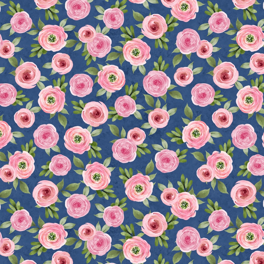 [W110-017-516] W110-017-516 / Roses-Navy