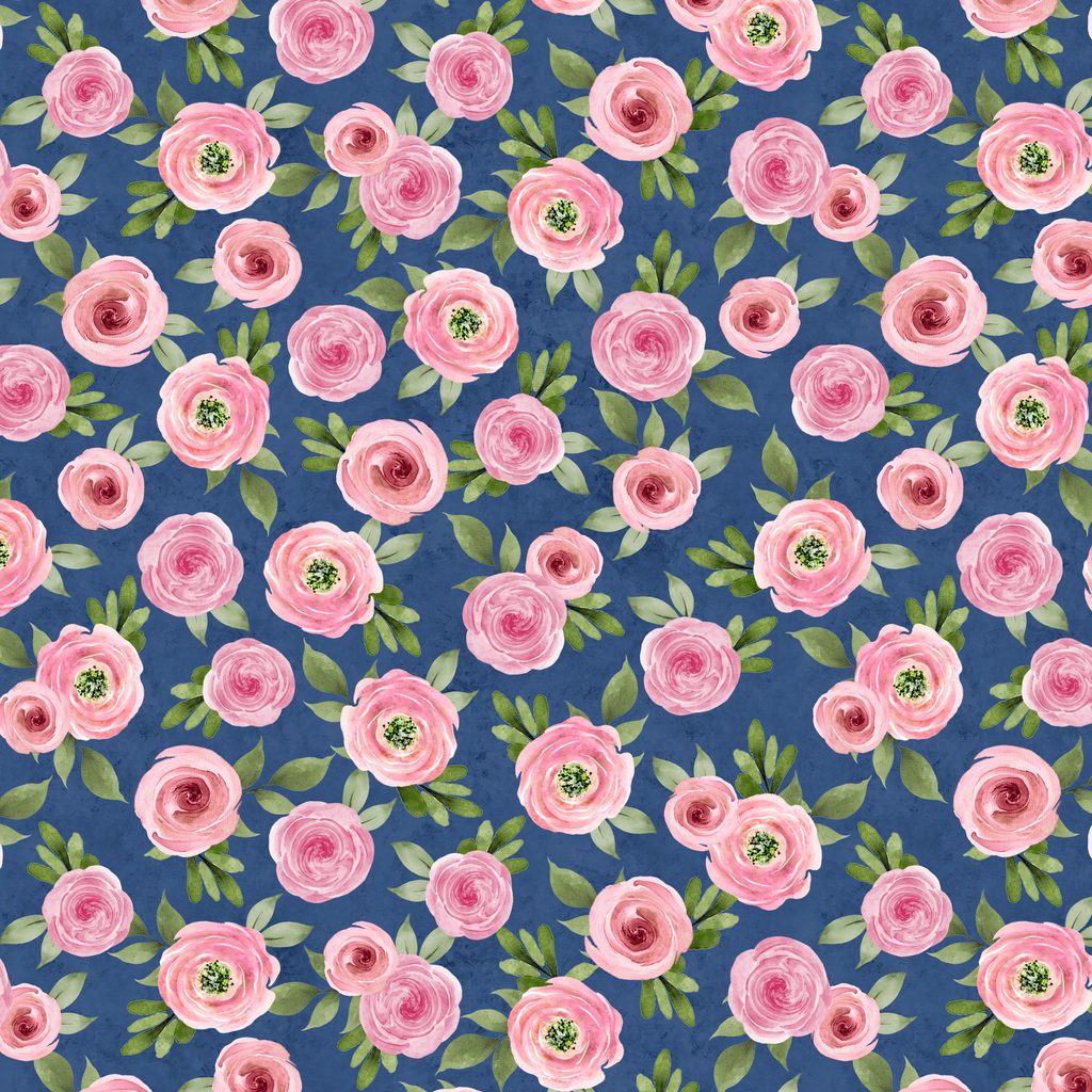 [W110-017-516] W110-017-516 / Roses-Navy