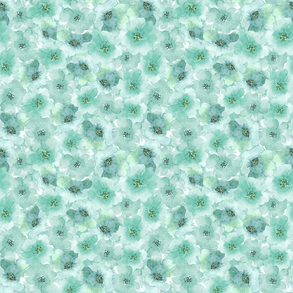 [W110-018-999] W110-018-999 / Tonal Floral-Teal