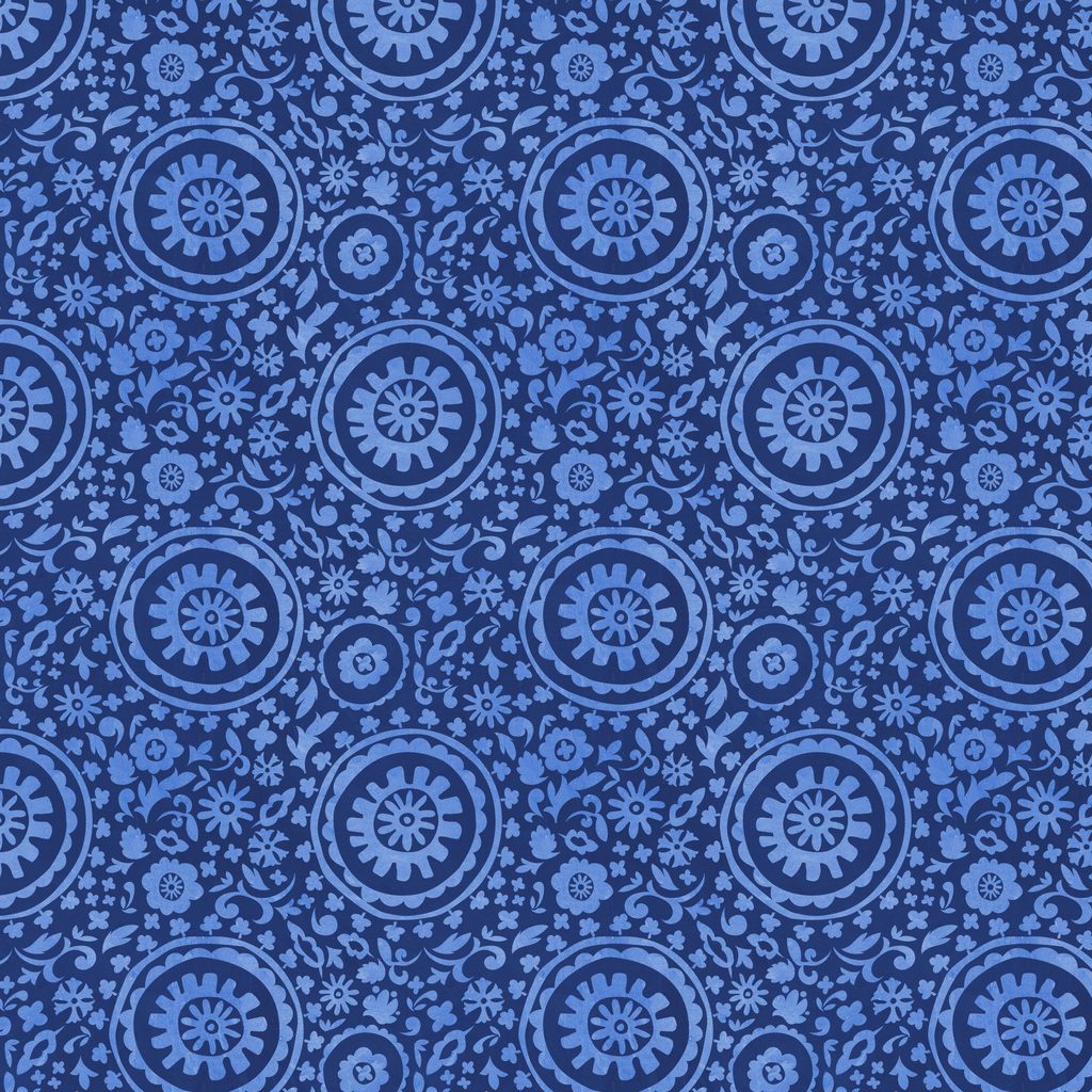 [W160-004-555] W160-004-555 / Medallions-Indigo