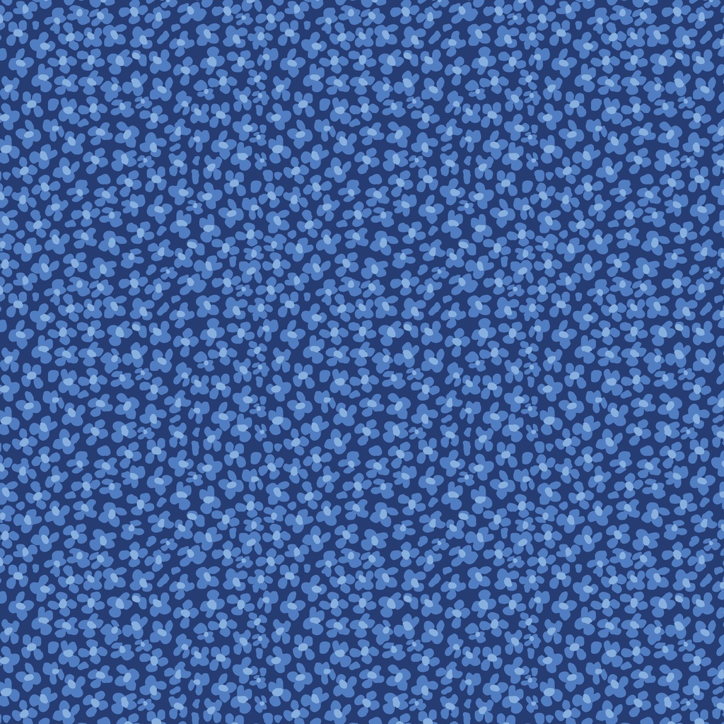 [W160-007-555] W160-007-555 / Ditzy Floral-Indigo