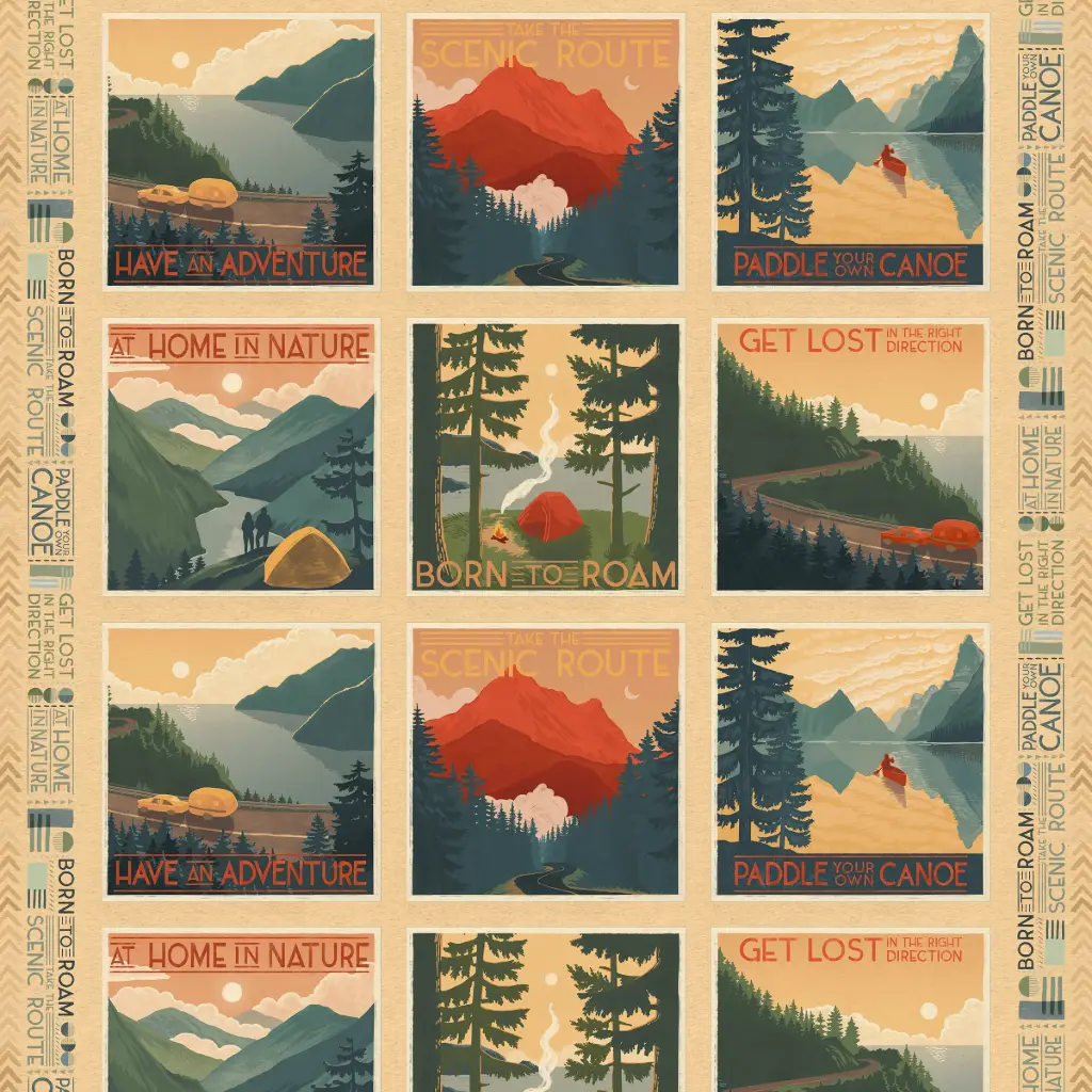 [W135-021-053] W135-021-053 / Paddle & Pine Craft Panel-Multi