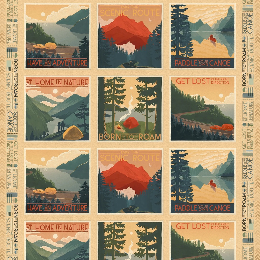 W135-021-053 / Paddle & Pine Craft Panel-Multi