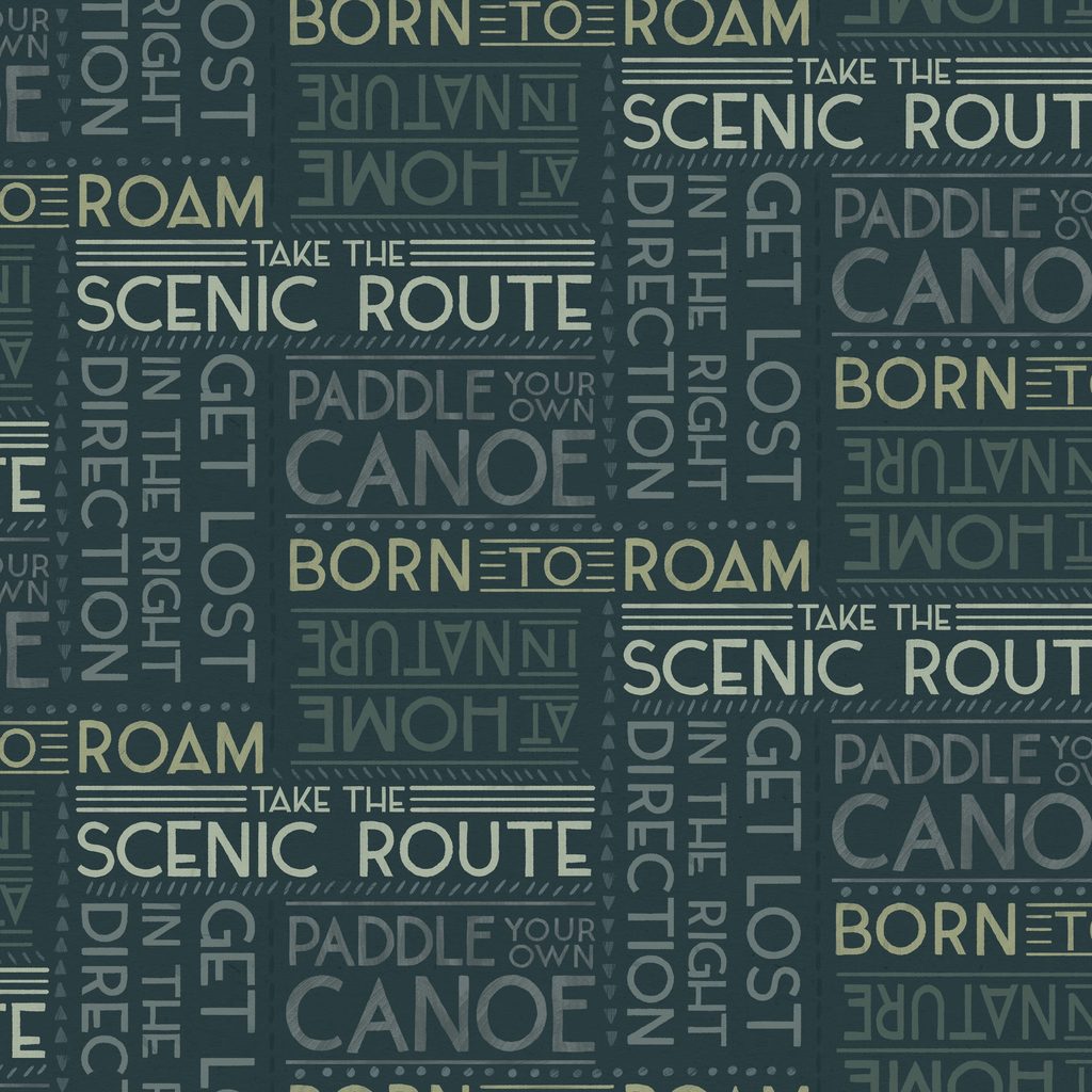 [W135-027-556] W135-027-556 / Words-Navy/Blue
