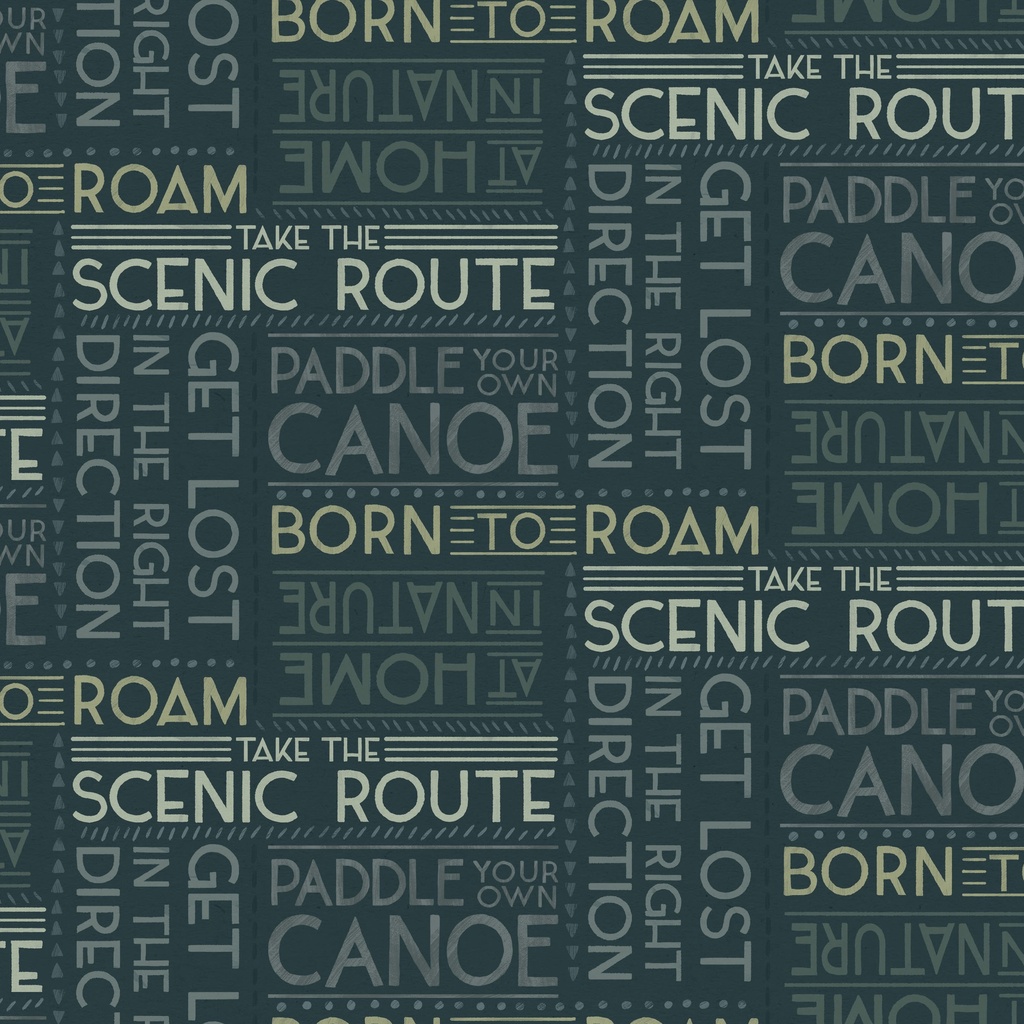 [W135-027-556] W135-027-556 / Words-Navy/Blue