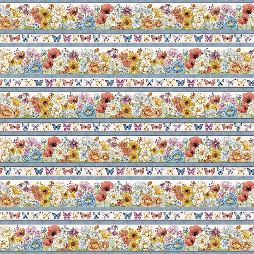 W175-002-503 / Growing in Color Border Stripe-Multi