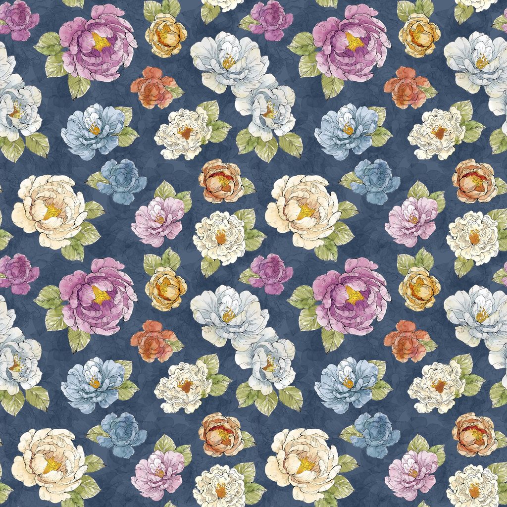 [W175-005-545] W175-005-545 / Medium Floral-Denim