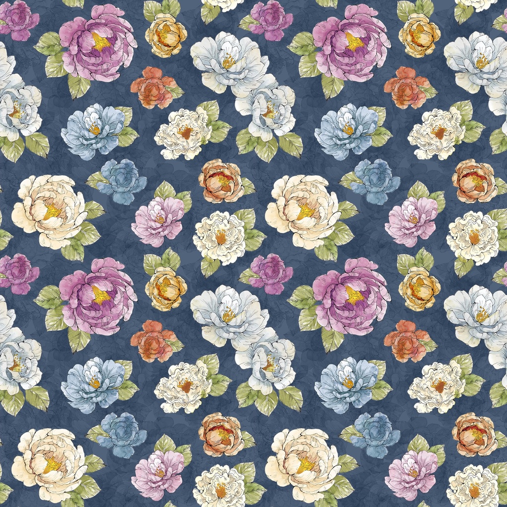 W175-005-545 / Medium Floral-Denim