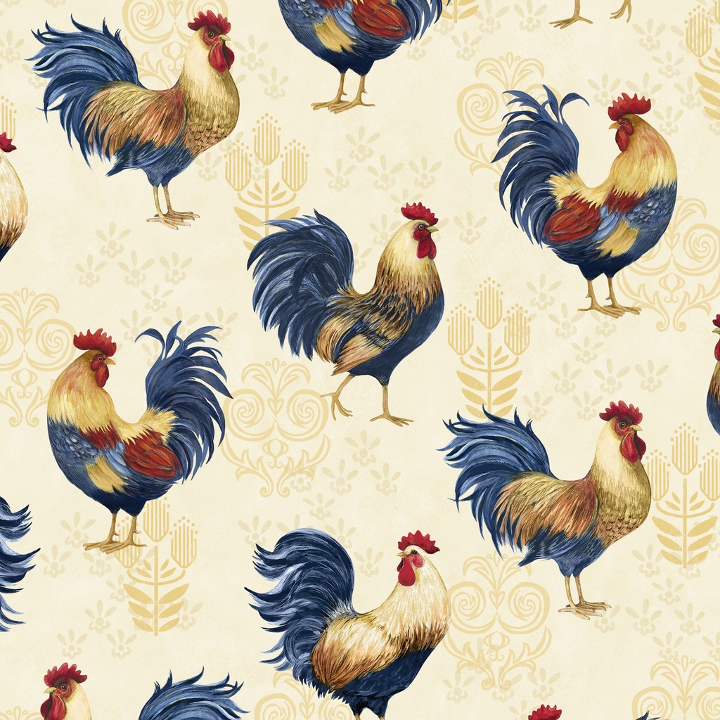 [W105-042-052] W105-042-052 / Roosters-Cream