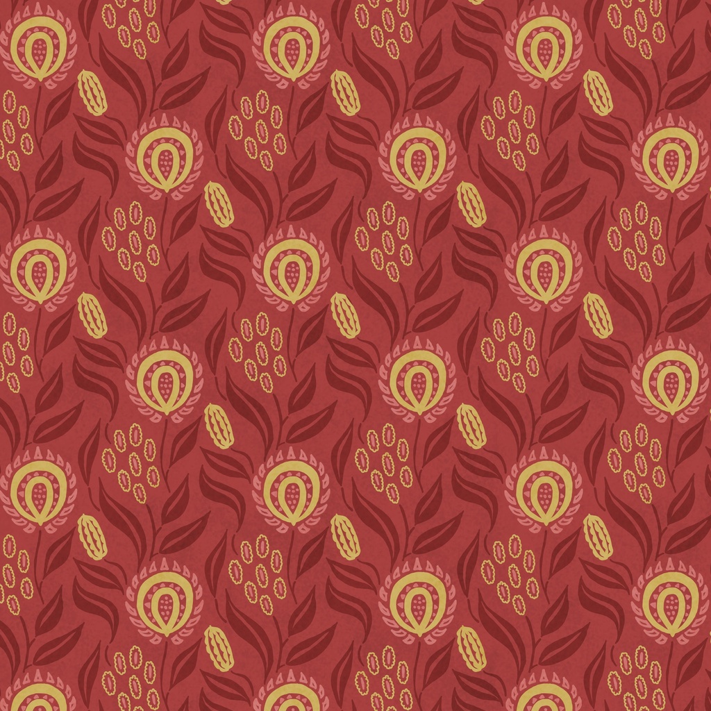 [W105-044-323] W105-044-323 / Boho Floral-Red