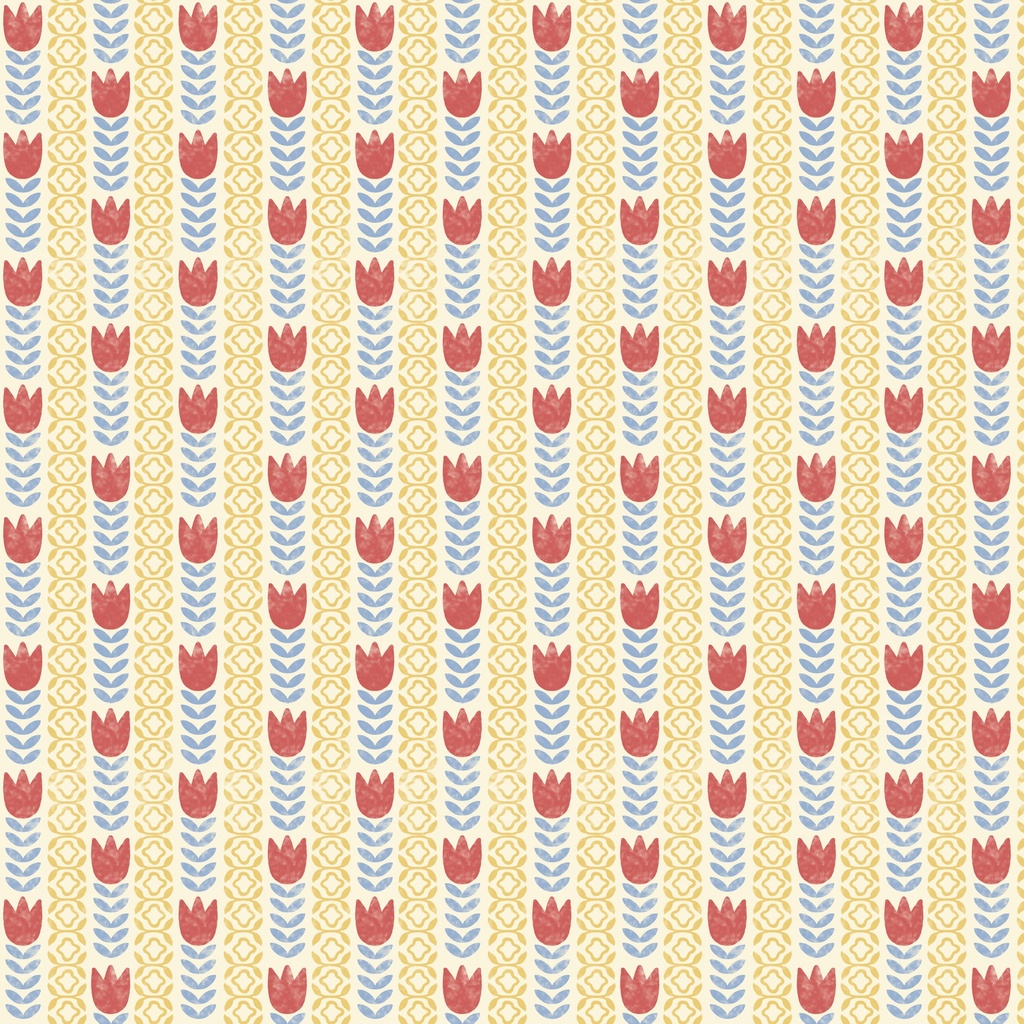 [W105-045-032] W105-045-032 / Tulip Stripe-Ivory