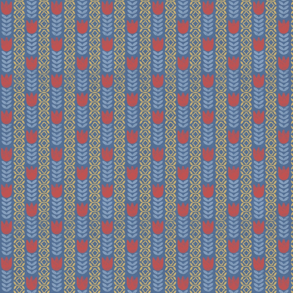 [W105-045-532] W105-045-532 / Tulip Stripe-Blue