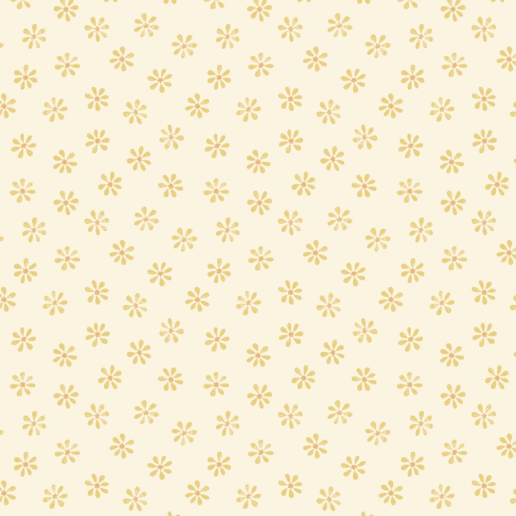 [W105-046-022] W105-046-022 / Floral Dot-Ivory/Gold