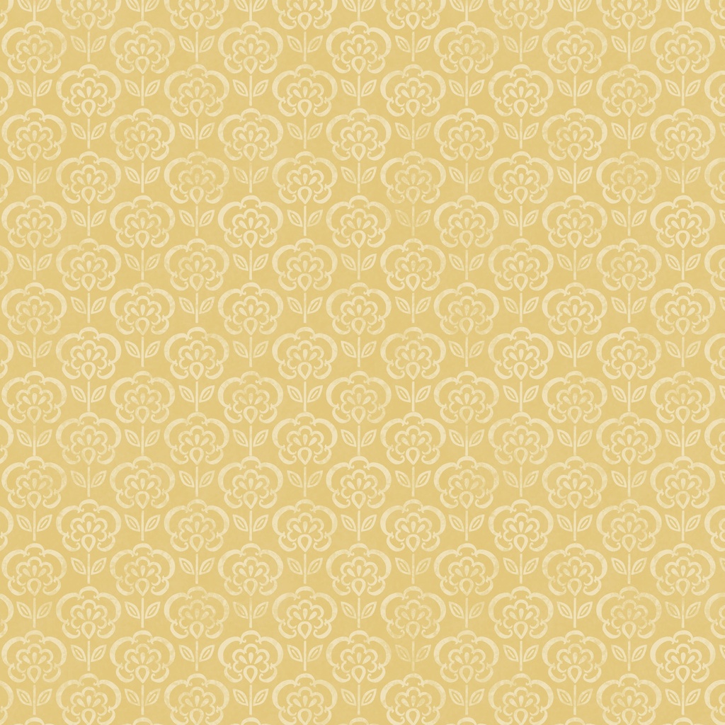 [W105-047-202] W105-047-202 / Floral Stamp-Golden