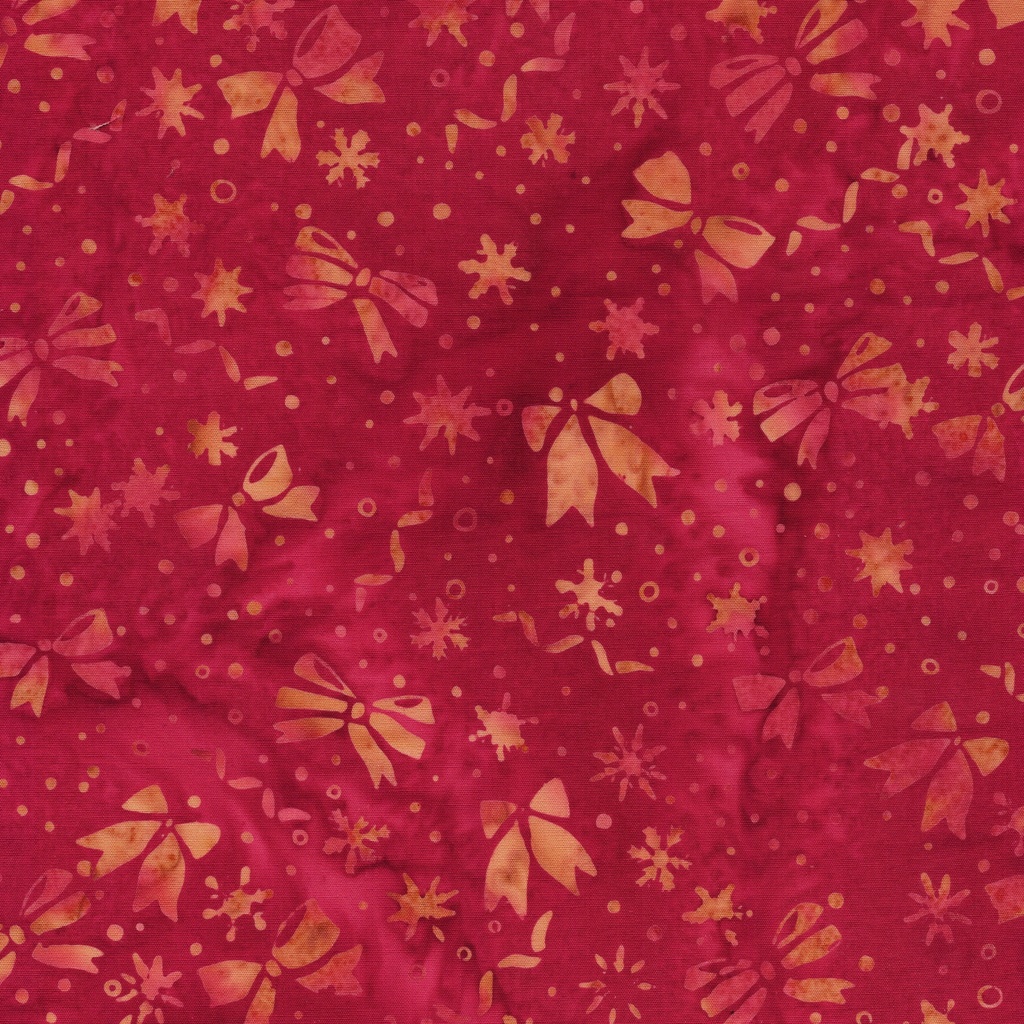 [122618355] 122618355 / Bows and Snowflakes Red Candy