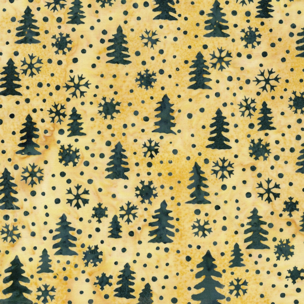 [122609230] 122609230 / Trees and Snowflakes Yellow Amber