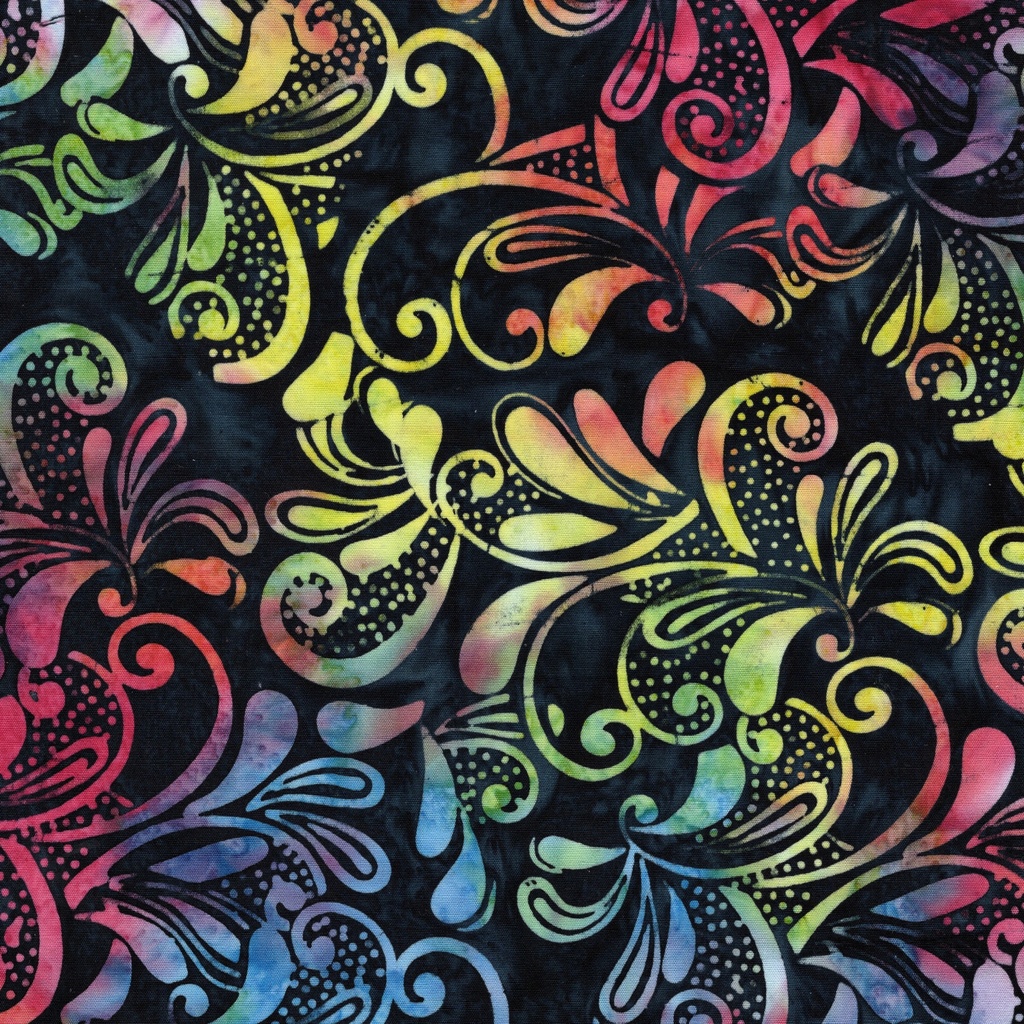[122690702] 122690702 / Lg Paisley Swirl Black