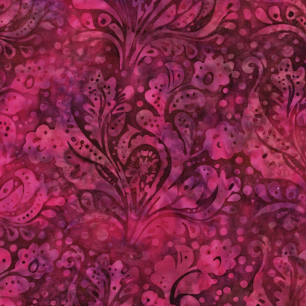 [122660190] 122660190 / Paisley Cluster Pink Pomegranate