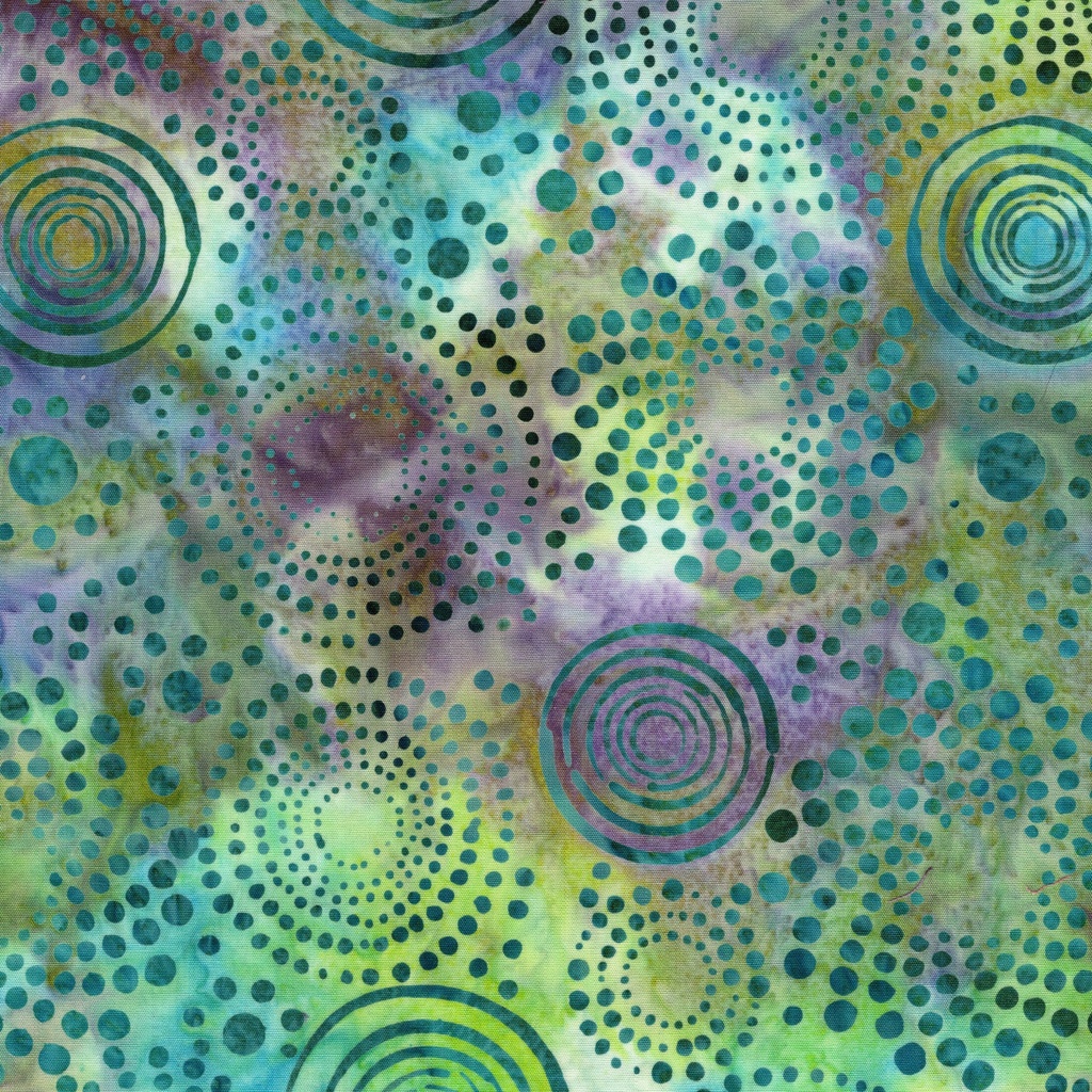 [122675825] 122675825 / Dotted Cirlces Multi Pink Green Teal