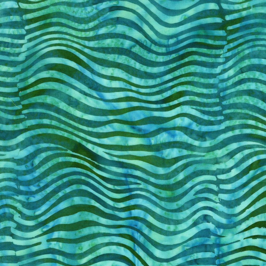 [122680965] 122680965 / Wavy Stripe Teal Chameleon