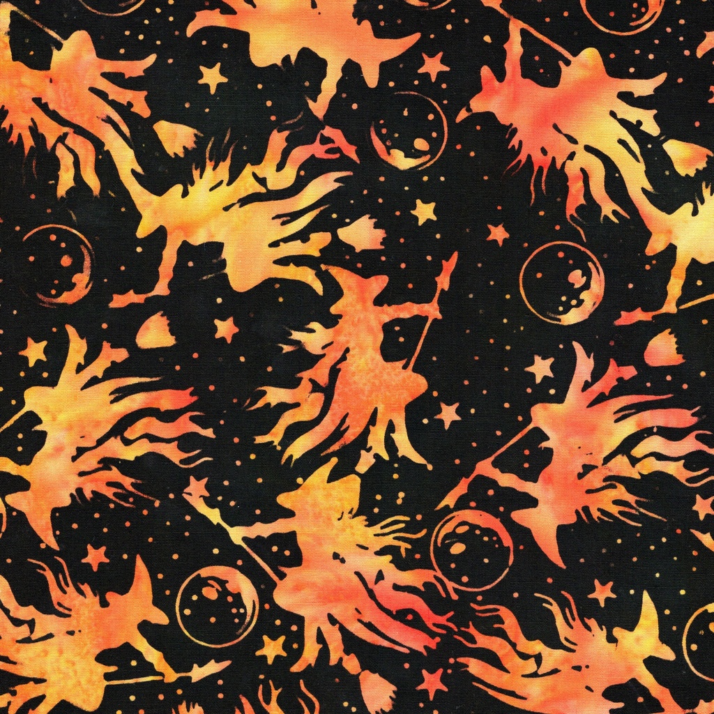 [122682702] 122682702 / Witches Moons Stars Black