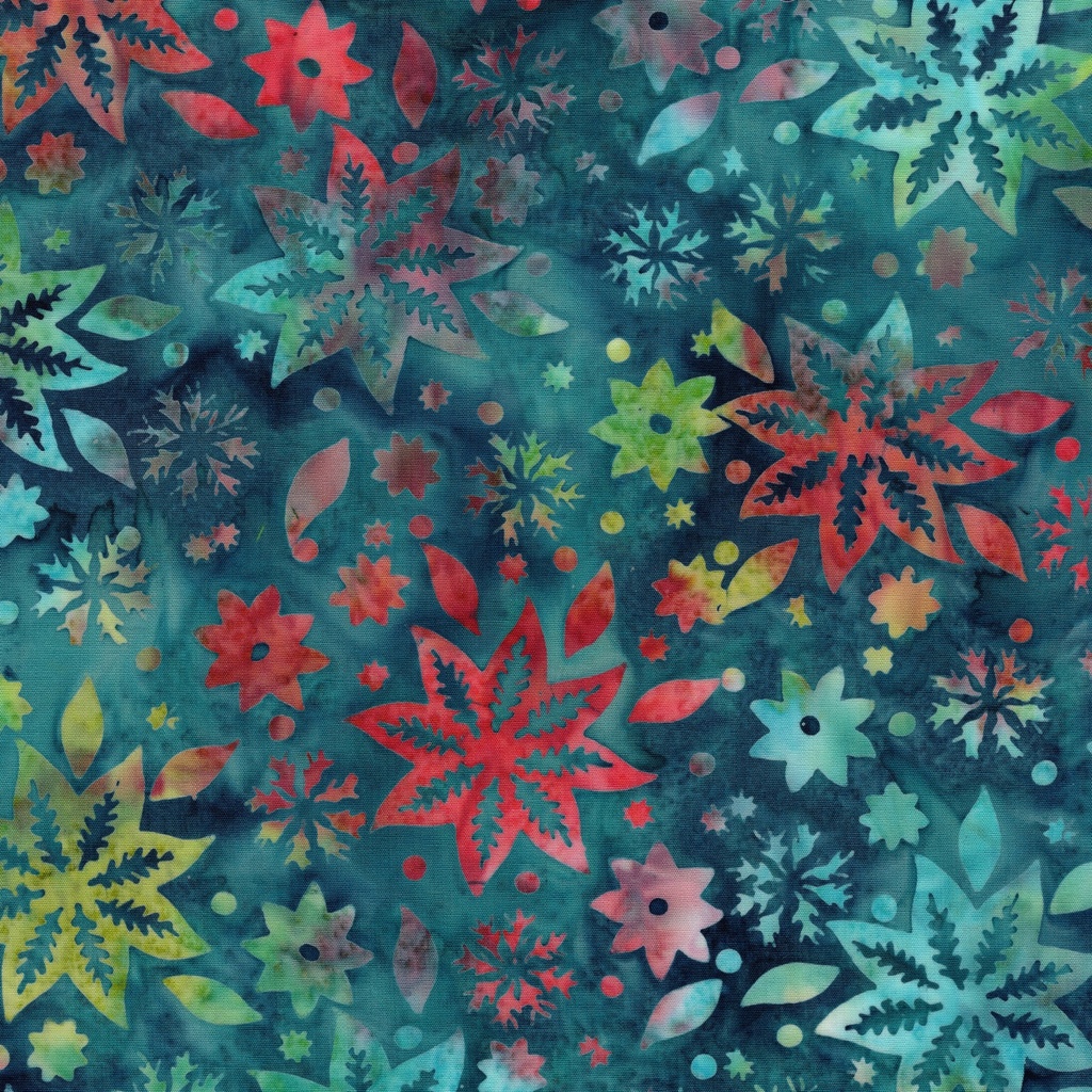[422603955] 422603955 / Poinsettia Cluster Teal Aruba