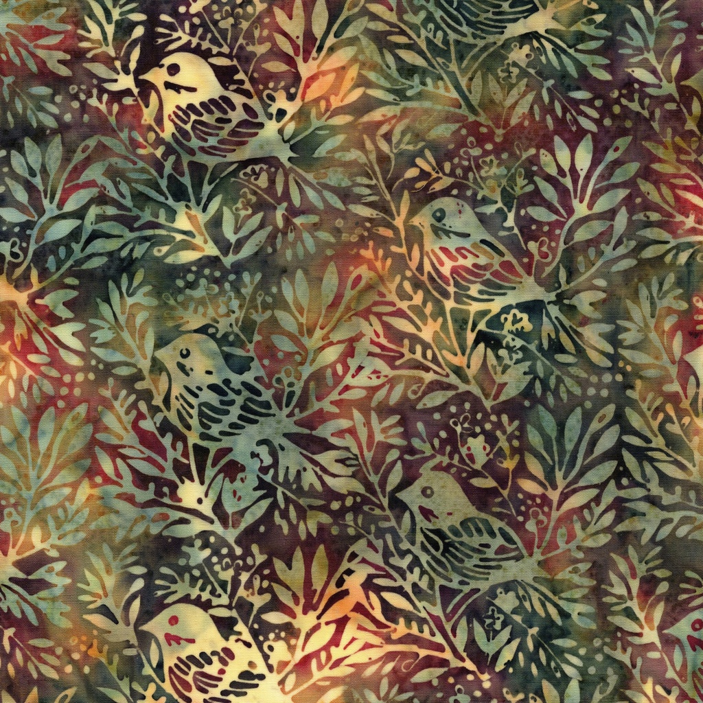 [122631822] 122631822 / Birds Multi Green Gold Magenta