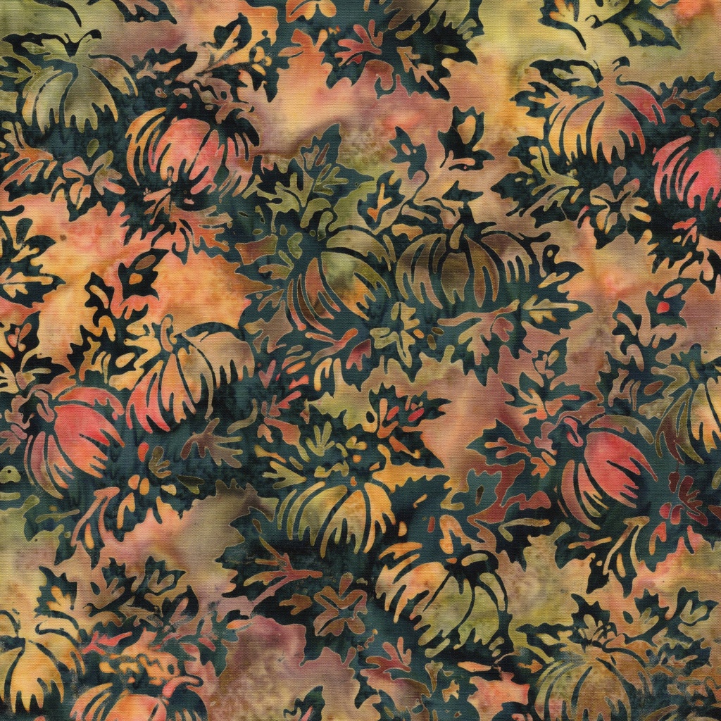 [122637999] 122637999 / Pumpkins and Leaves Teal Ravine