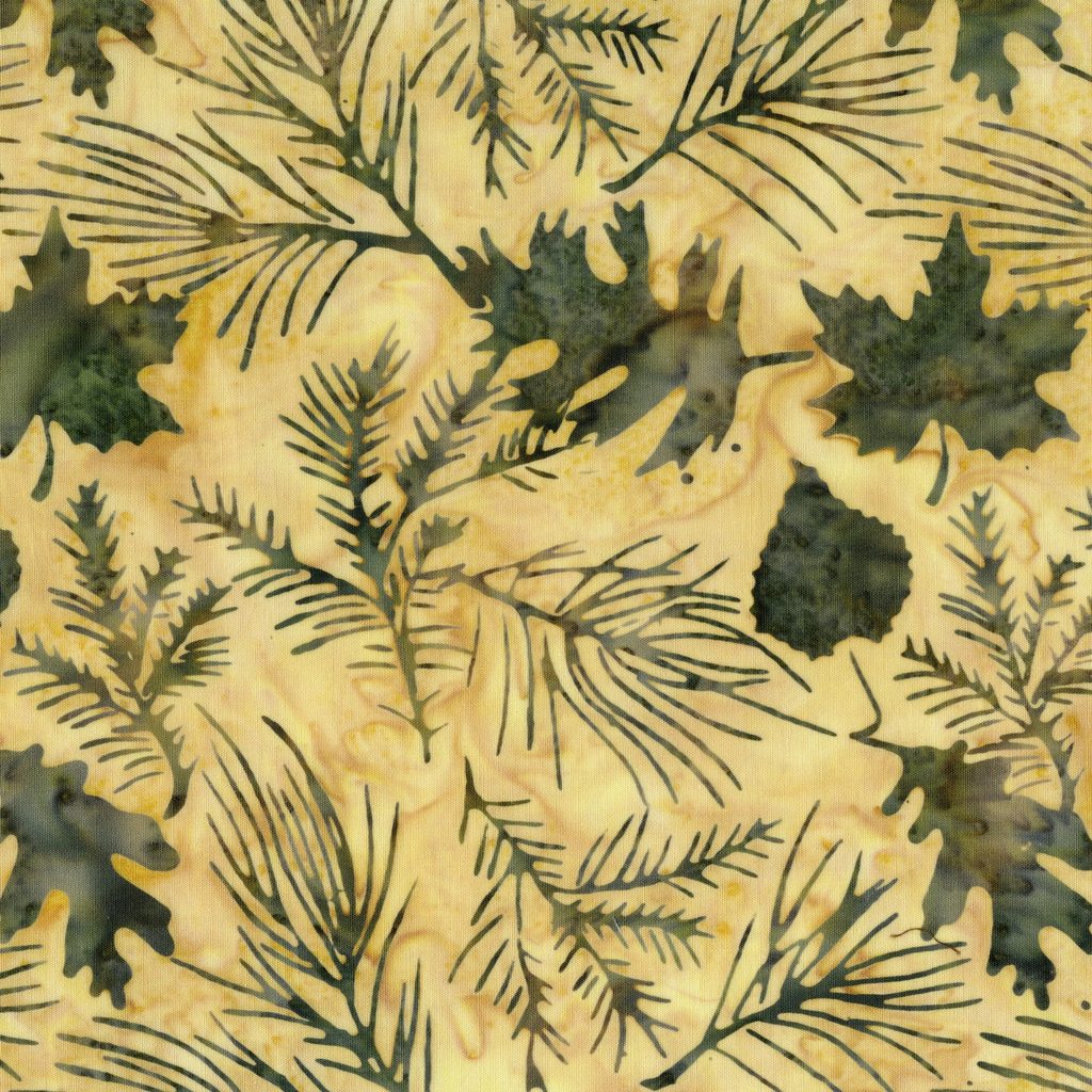 122636262 / Leaf Sprigs Gold Straw